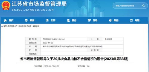 不合格 涉及无锡2家